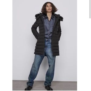 Zara Down Coat Size S NWT